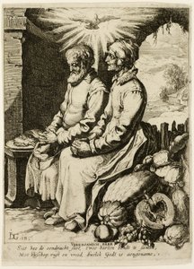 Le vieux couple pieux - Unknown artist