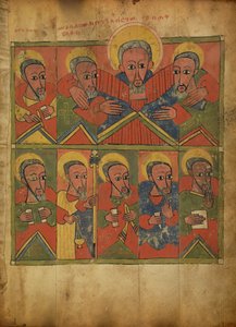 Les prophètes avec Abraham embrassant Isaac et Jacob