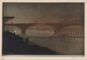 Le pont de Solferino : Effet nocturne - Unknown artist