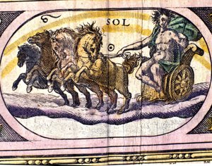 Le Soleil. Gravure du 17ème siècle. - Unknown artist