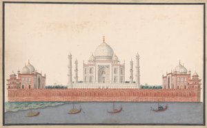 Le Taj Mahal depuis la rivière - Unknown artist