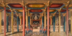 Le Durbar de Tanjore, près de Madras en février 1840