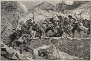 La guerre entre la Serbie et la Bulgarie, Guerre Serbo-Bulgare 1885 - Bataille de Pirot, 27.11.1885 - Unknown artist