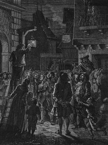 Les bourgeois de Paris contemplent les premières lampes à bougie. Dans "Album de la Science", Éditions Jouvet - Unknown artist