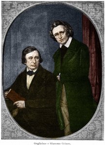 Les frères Jakob (1785-1863) et Wilhelm (1786-1859) Grimm, écrivains allemands. - Unknown artist