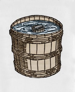 Le compas dans sa forme la plus ancienne flottant à la surface de l