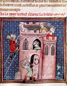 La construction de la tour de Babel (détail) - Unknown artist