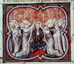 Le couronnement du roi Philippe Auguste (1165-1223) dans la cathédrale de Reims le 1/11/1179 - Unknown artist