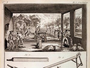 La culture du chanvre - dans « Encyclopédie » par Denis Diderot et Jean Le Rond d