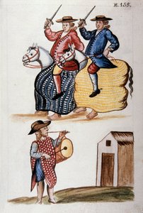 La danse du petit cheval, du livre "Trujillo del Peru" ou "Codex Martínez Compañón", par Baltazar Martinez Compañón y Bujanda, évêque de Trujillo (1782-1785) - Unknown artist