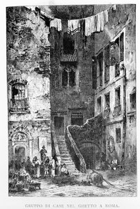 Le ghetto de Rome au 19ème siècle. - Unknown artist