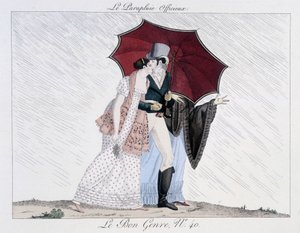 Le parapluie informel - dans « Le Bon genre », no. 40, fin 19ème siècle - Unknown artist