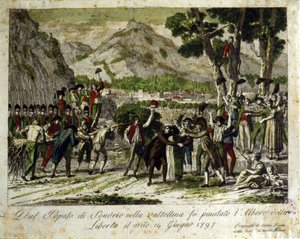 Les habitants de Sondrio de la Valtellina plantent l