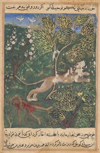 Le lion, soupçonnant une trahison de la part du singe, le tue et s
