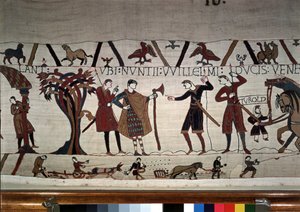 Les messagers du duc Guillaume (1027 - 1087) viennent trouver Guy de Ponthieu - Tapisserie de Bayeux, connue sous le nom de Broderie de la Reine Mathilde - Unknown artist