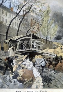 Les travaux du métro à Paris - dans "Le Petit Journal", mai 1899 - Unknown artist