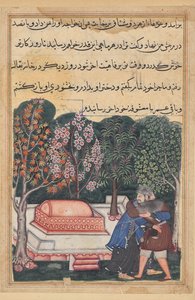 Le jeune homme de Bagdad retrouve sa servante, du Tuti-nama (Contes du Perroquet) : Quarante-huitième Nuit - Unknown artist