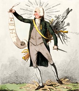 Thomas Paine (1737-1809), écrivain et homme politique britannique tenant « Les Droits de l