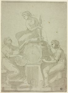 Les trois Parques (Conception pour une horloge) - Unknown artist
