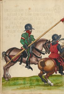 Trois cavaliers en armure de l