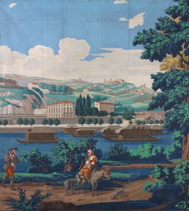 Trois panneaux joints : Les points de vue de Lyon