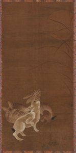 Trois Lièvres Regardant la Lune