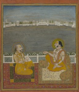 Tilkayat Dauji II Maharaj avec un visiteur