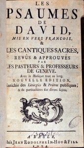 Page de titre des psaumes de David (1774) - Unknown artist
