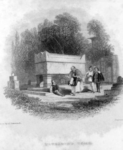 Tombe de Francesco Petrarca (Pétrarque) à Arqua près de Ravenne. - Unknown artist