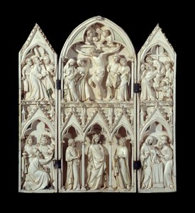 Triptyque de Saint-Sulpice du Tarn : Portement de la Croix, Crucifixion, Descente de Croix, Adoration des Mages, Vierge glorieuse, Présentation au Temple - Unknown artist