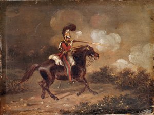Cavalier des 1st Life Guards tirant au carabine - Unknown artist