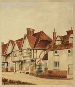 Façades de maisons Tudor - Unknown artist