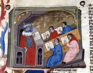 Université. Manuscrit du 14ème siècle. Biblioteca Nazionale Braidense. Milan - Unknown artist
