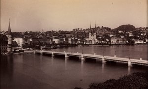 Sans titre (Pont avec ville au loin) - Unknown artist