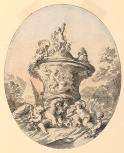 Vase dans un paysage - Unknown artist