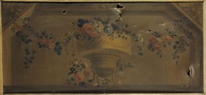 Vase de fleurs dans une niche - Unknown artist