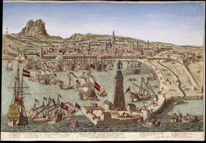 Vue de Barcelone et de son port - vue d
