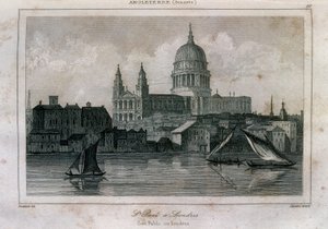 Vue de la cathédrale Saint-Paul à Londres près de la Tamise