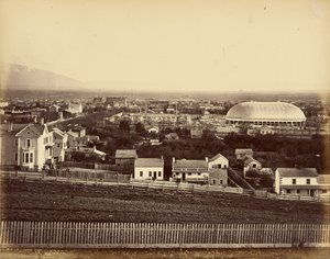 [Vue du Tabernacle de Salt Lake et de la ville]. - Unknown artist