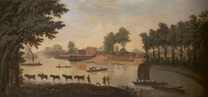 Vue de Shepperton sur la Tamise