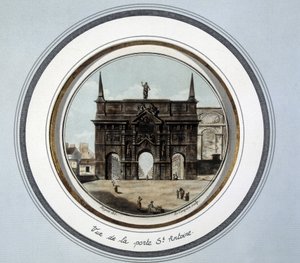 Vue de la porte Saint-Antoine - gravure - Unknown artist