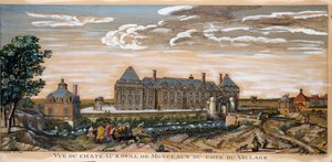 Vue du Château Royal de Monceaux. Gravure de 1740. Collection privée. - Unknown artist