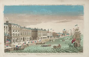 Vue du Custom House et de la Douane de Londres - Unknown artist