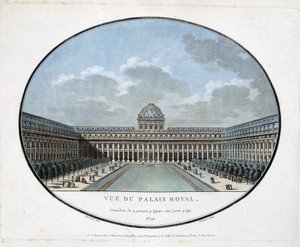Vue du Palais Royal (cour intérieure) - gravure - Unknown artist