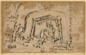 Vue de la Tour de Londres en 1553