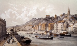 Vue de la ville de Lyon depuis le Quai Tilsitt