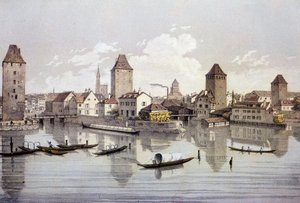 Vue de la ville de Strasbourg sur le Rhin
