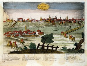 Vue de la ville de Varsovie en Pologne. Fin du XVIIIe siècle - Unknown artist
