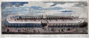 Vue de la foire de Venise, Italie. Gravure du XVIIIe siècle - Unknown artist
