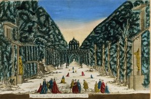 Vue du jardin royal de Portici près de Naples en 1760 - Unknown artist